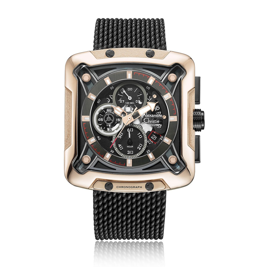 Alexandre Christie 3030MCBCABA Men's Chronograph Quartz Watch 44mm