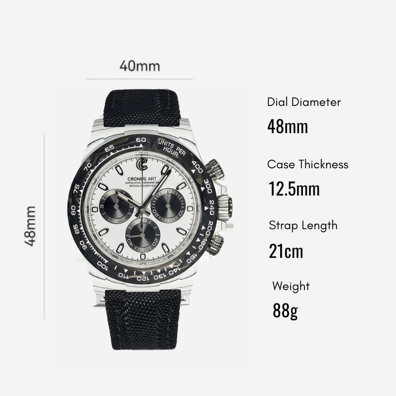 CM002-15G Men's Carbon Case Automatic Watch 40mm