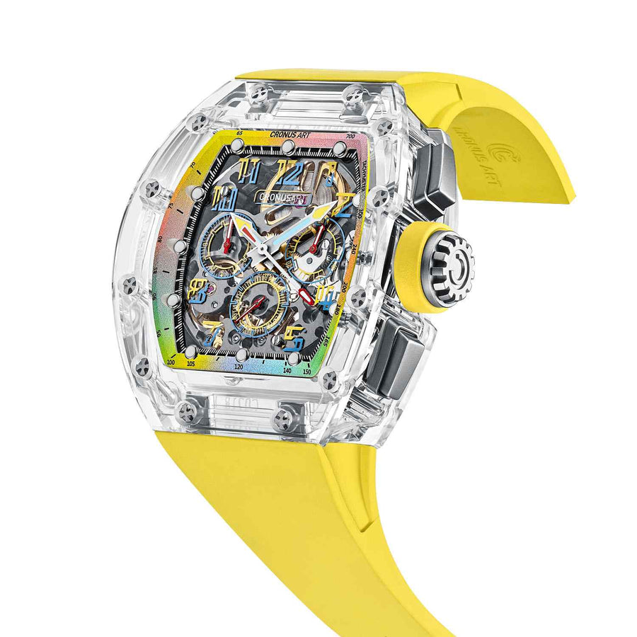 CM08-025 Men's Crystal Case Automatic Watch 42mm