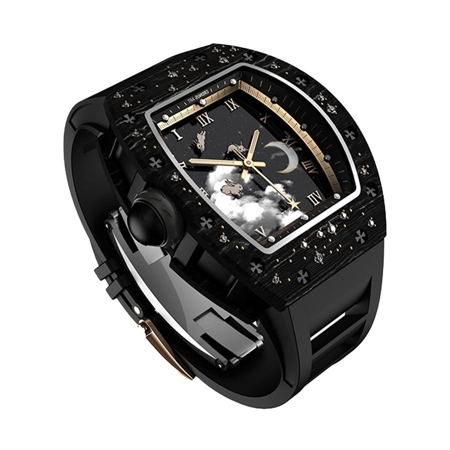 C29.CF.BK Men's Crystal Case Automatic Watch 42mm