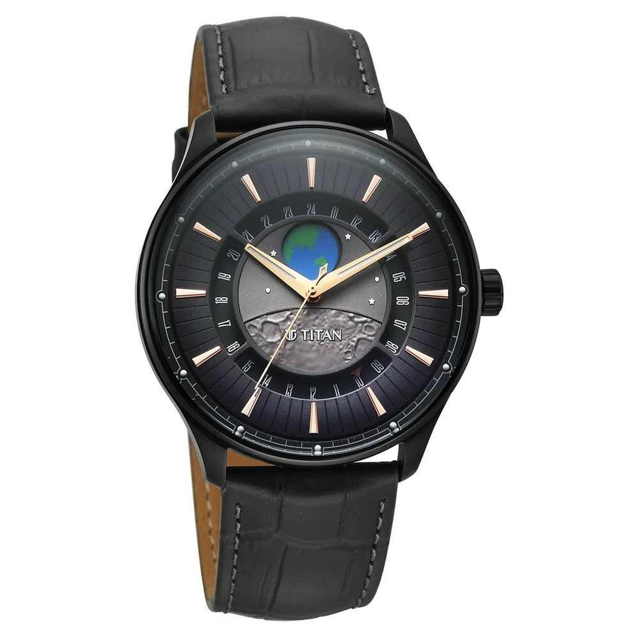 Titan Stellar 1890NL01 Men's Quartz Watch 43mm