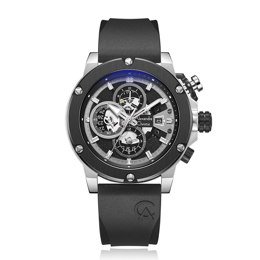 Alexandre Christie 6491BCRTBBA Men's Chronograph Quartz Watch 45mm