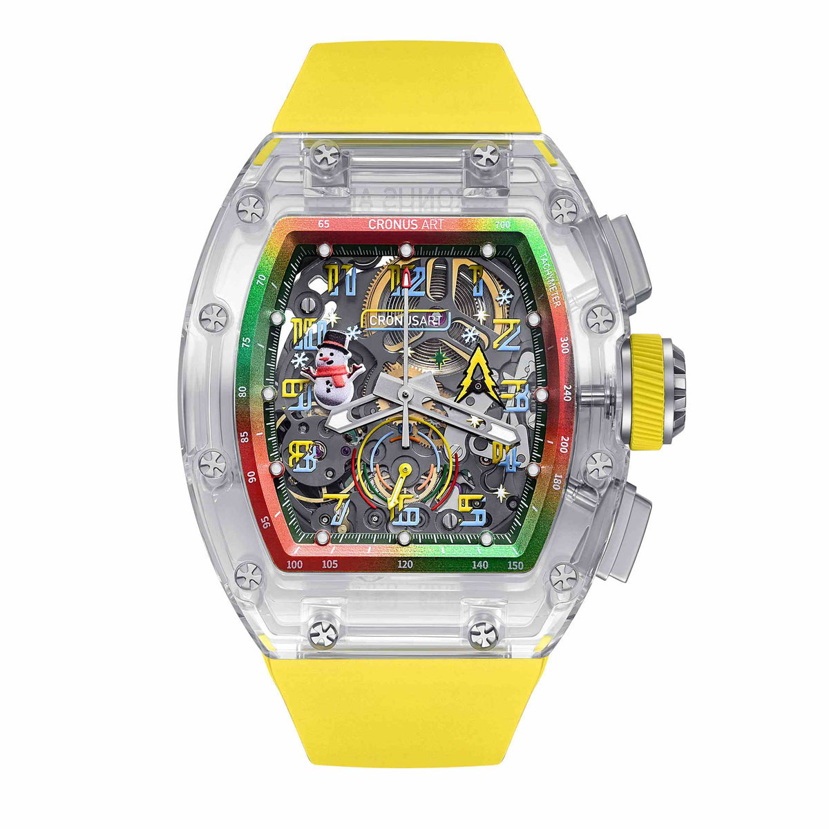 CM08-053 Men's Crystal Case Automatic Watch 42mm