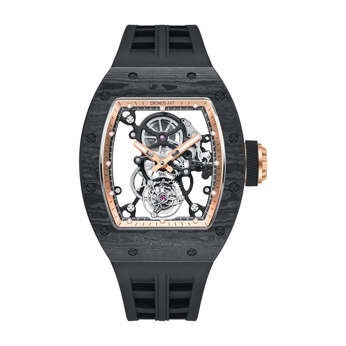 CM002-077 Men's Carbon Case Tourbillon Watch 42mm