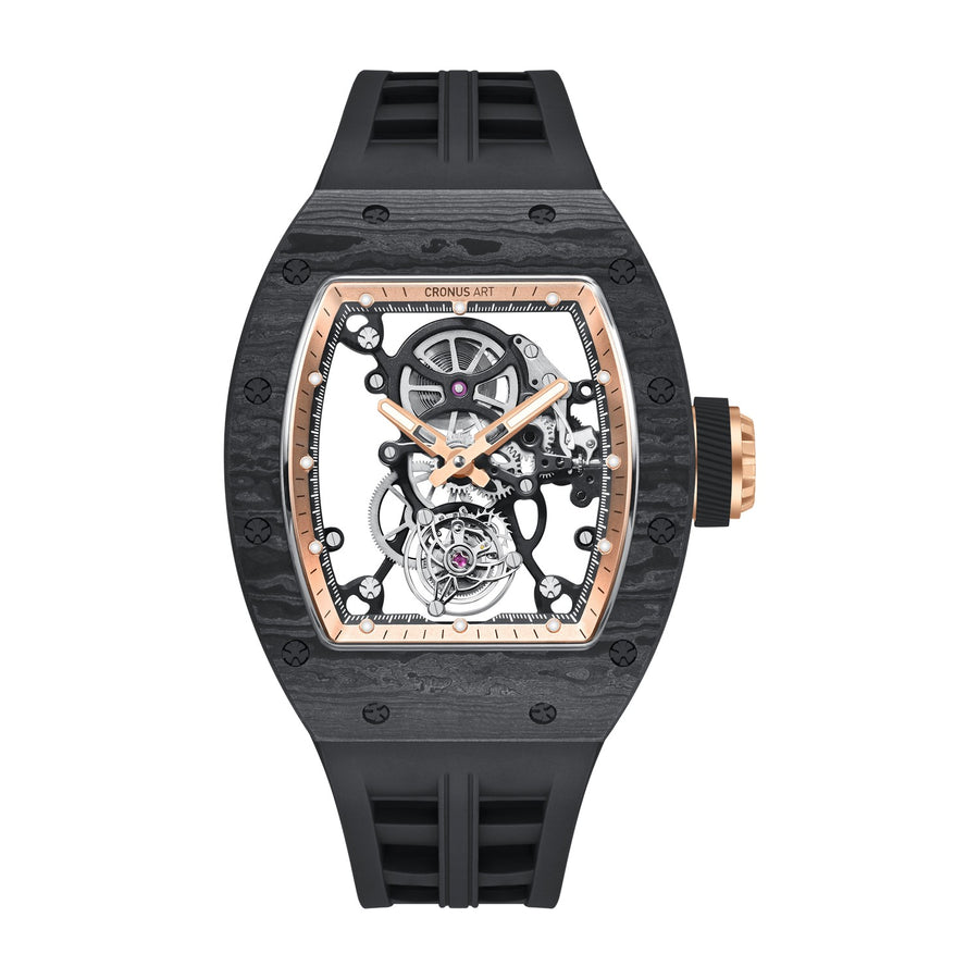 Cronus Art CM002-077 Prestige Carbon Fiber Tourbillon Manual Winding WatchFor Men 42mm