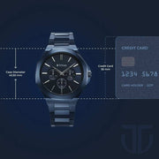 Premium Titan Blue Dial Stainless Steel Watch