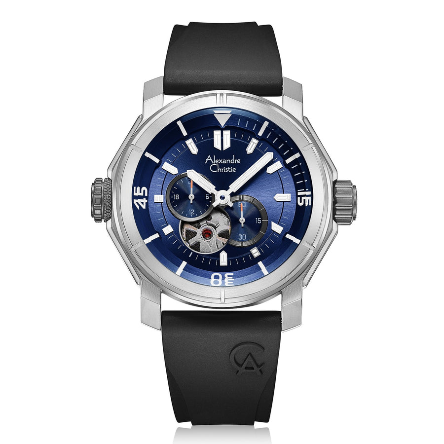 Alexandre Christie 6565MARSSBU Men's Classic Automatic Watch 45mm