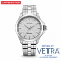 Titan 10077SM02 Vetra Limited Edition Infinium 72-Hour Power Reserve Automatic Analog Watch with White Dial and Silver Stainless Steel Strap for Men 40mm