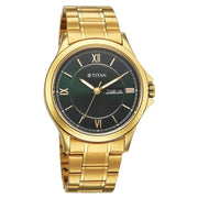 Titan 1870YM01 Karishma Men 3 Hands w/ Day and Date Quartz Watch 44.50mm