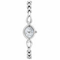 Titan 2455SM01 Raga Silver Dial Quartz Analog Special-Shaped Metal Strap Watch for Women 17.5mm