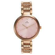 Titan 2480WM03 Sparkle Pink Dial Quartz Analog Rose Gold Stainless Steel Strap Watch for Women 35mm
