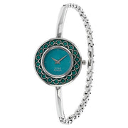 Titan 2530SM01 Raga Kitsch Blue Dial Quartz Analog Silver Metal Strap Watch for Women 30mm