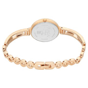 Titan 2581WM02 White Dial Rose Gold Metal Strap Watch for Women