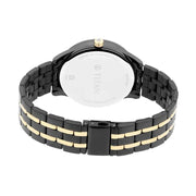 Titan 90127KM01 Black and Gold Two-Tone Multifunction Watch for Men