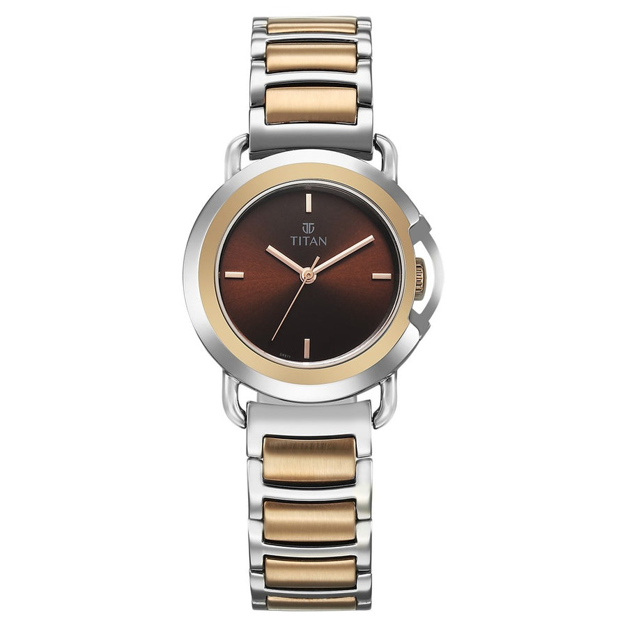 Titan 95324KM01 Workmode Women 3 Hands Quartz Watch 32mm