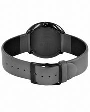 Titan Edge UltraSlim Grey Dial Analogue Quartz Leather Strap Men's Watch