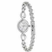 Titan Quartz Analog Silver Dial Metal Strap Watch for Women