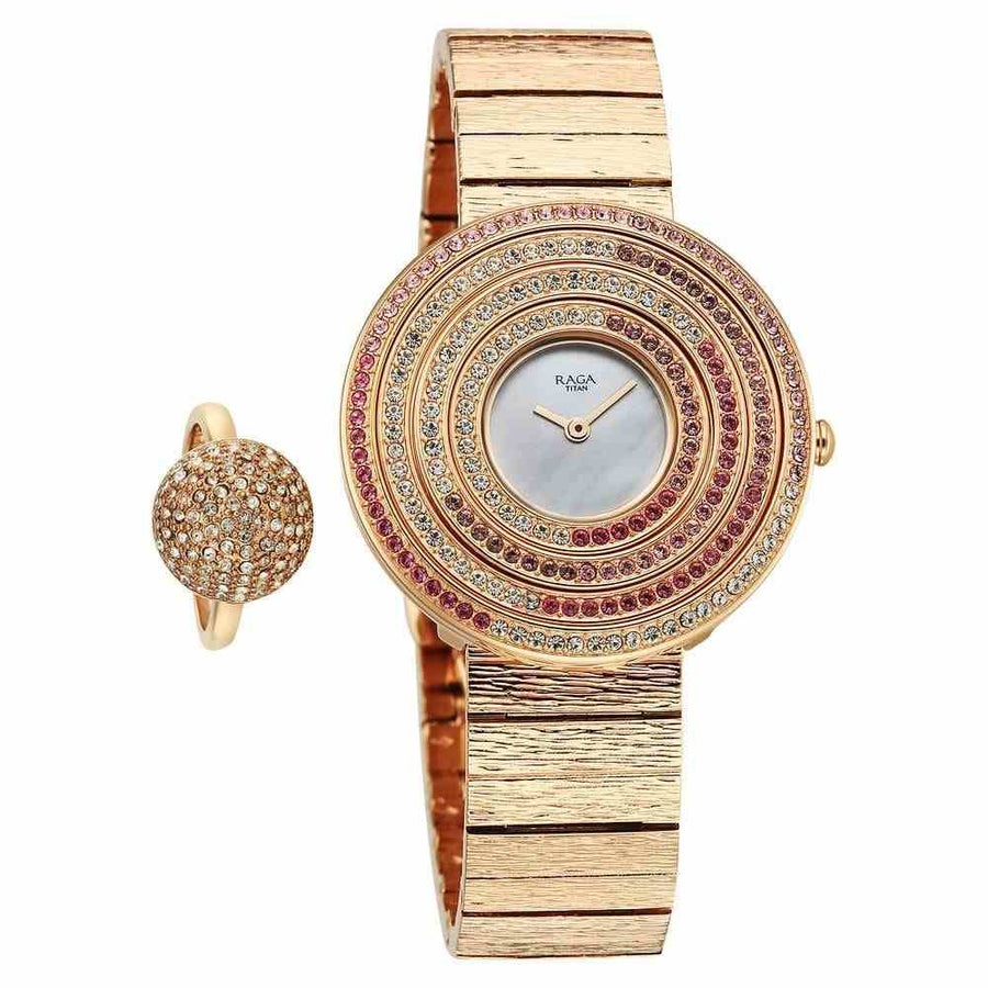 Titan Titan Raga Glimmers 95344WM01F Women's Quartz Watch 35mm