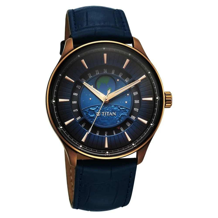 Titan Stellar 1890QL01 Men's Quartz Watch 43mm