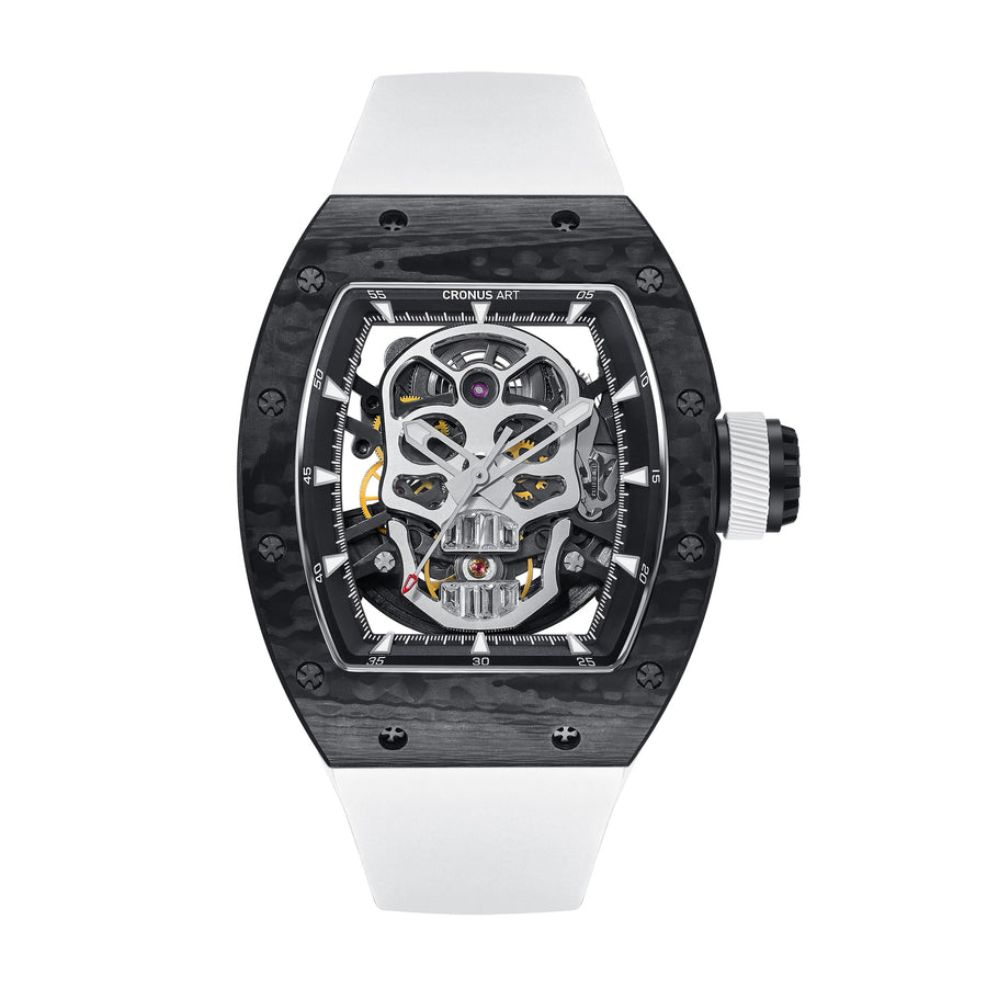 Cronus Art CM002-036 Carbon Fiber Gem Skeleton Automatic WatchFor Men 42mm