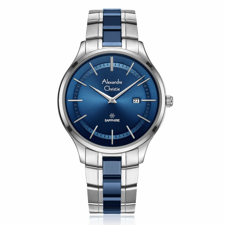 Alexandre Christie 8707MDBSSBU Men's Classic Quartz Watch 41mm