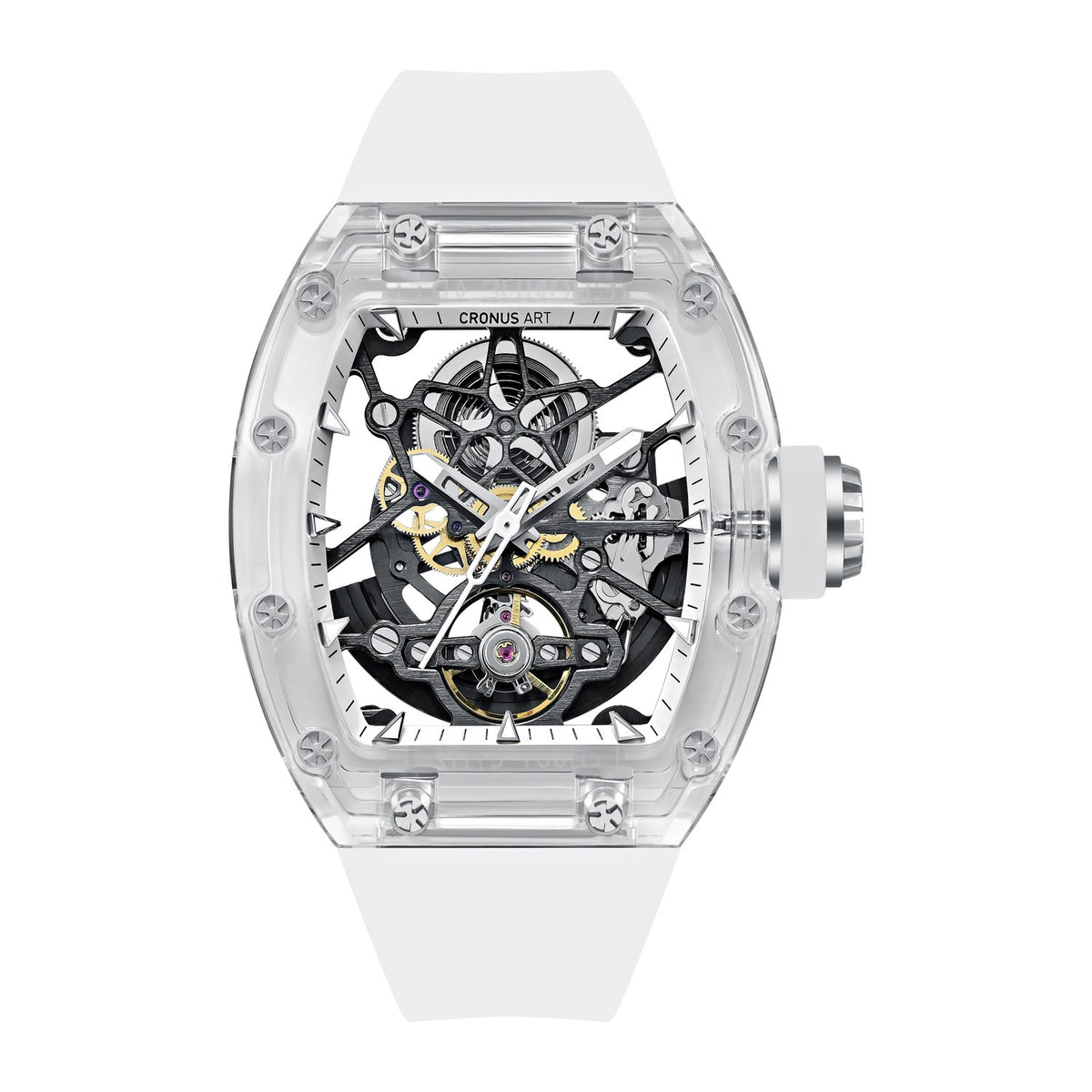 CM001-075 Men's Crystal Case Automatic Watch 42mm