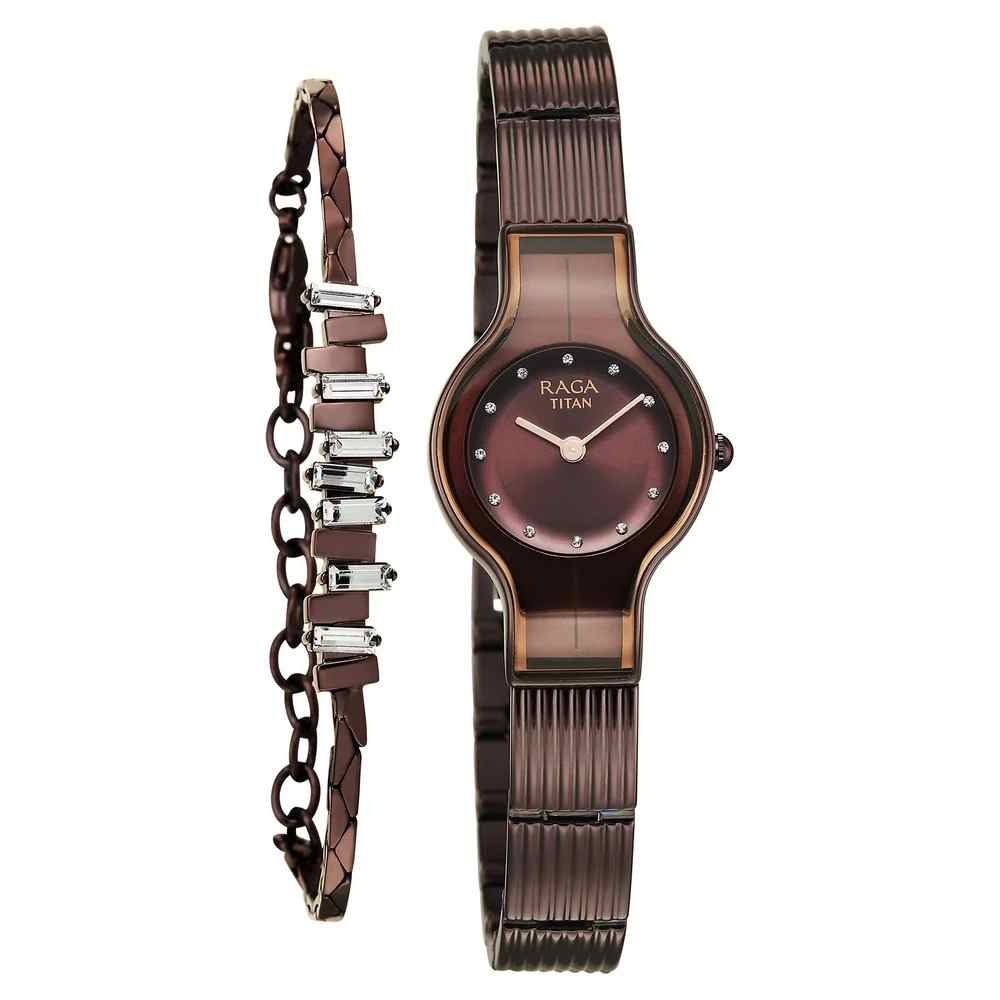 Titan Raga Glimmers 95328QM01F Women's Quartz Watch 22mm