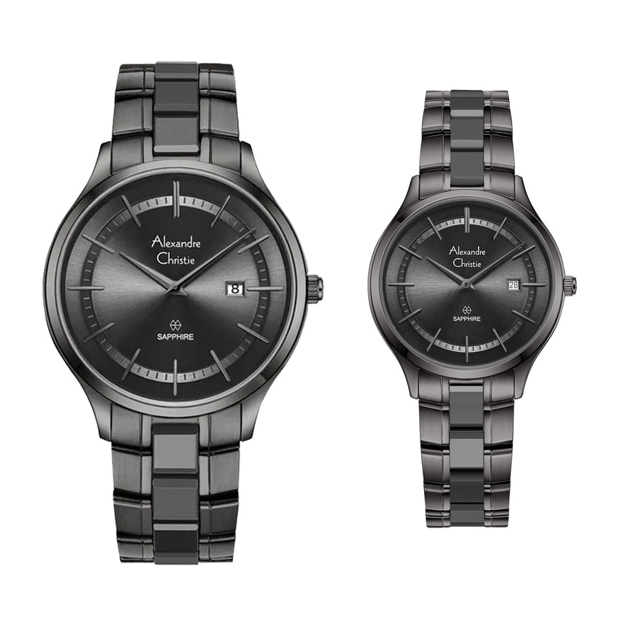 Alexandre Christie 8707MDLDIGDG Couple's Classic Quartz Watch