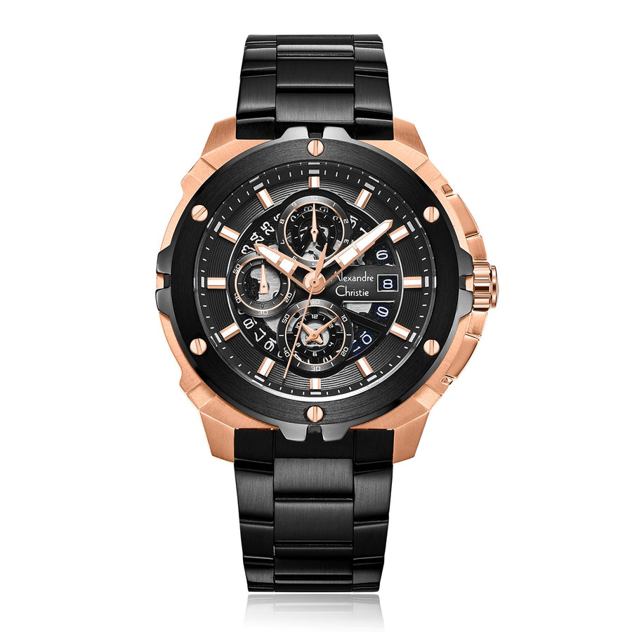 Alexandre Christie 6692MCFBRBA Men's Chronograph Quartz Watch 44mm
