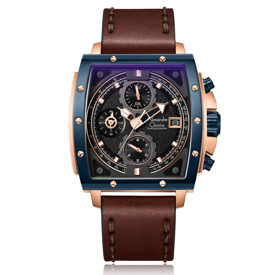 Alexandre Christie 6376MCLURBA Men's Chronograph Quartz Watch 44mm