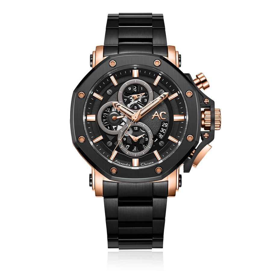 Alexandre Christie 9603MCBBRBA Men's Chronograph Quartz Watch 44mm