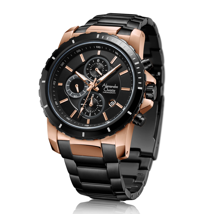 6141MCBBRBA Men's Chronograph Quartz Watch 44mm