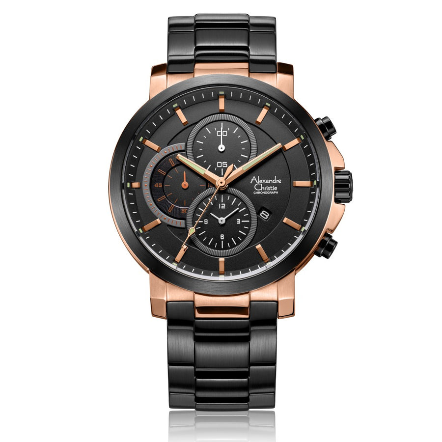 Alexandre Christie 6350MCBBRBA Men's Chronograph Quartz Watch 45mm