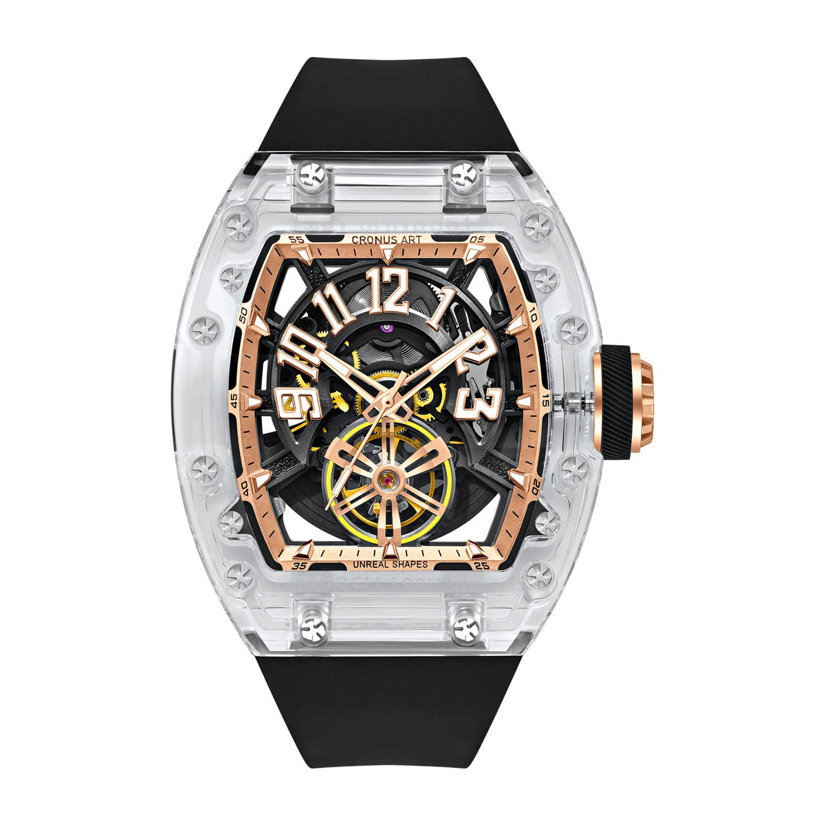 CM001-080 Men's Crystal Case Automatic Watch 42mm