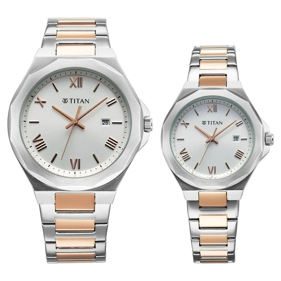 Titan 9401094210KM01 Bandhan Couple 3 Hands w/ Date Quartz Watch