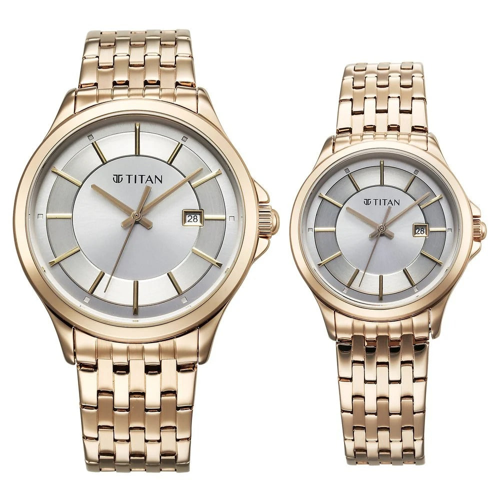 9401194211WM01 Bandhan Couple 3 Hands w/ Date Quartz Watch