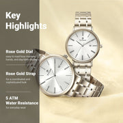 9400294202WM01 Bandhan Couple 3 Hands w/ Date Quartz Watch 40.8mm + 31.8mm