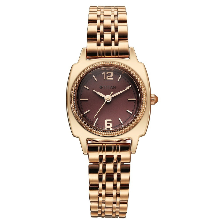 Titan 95366WM01 Eminence Women 3 Hands Quartz Watch 28mm