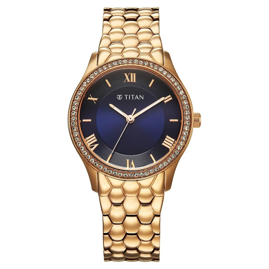 Titan 95373WM01 Glamour Women 3 Hands Quartz Watch 34mm