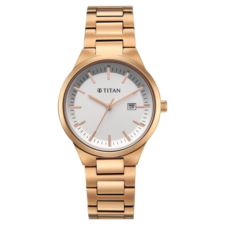 Titan 95369WM01 Workday Wonders Women 3 Hands w/ Date Quartz Watch 34mm