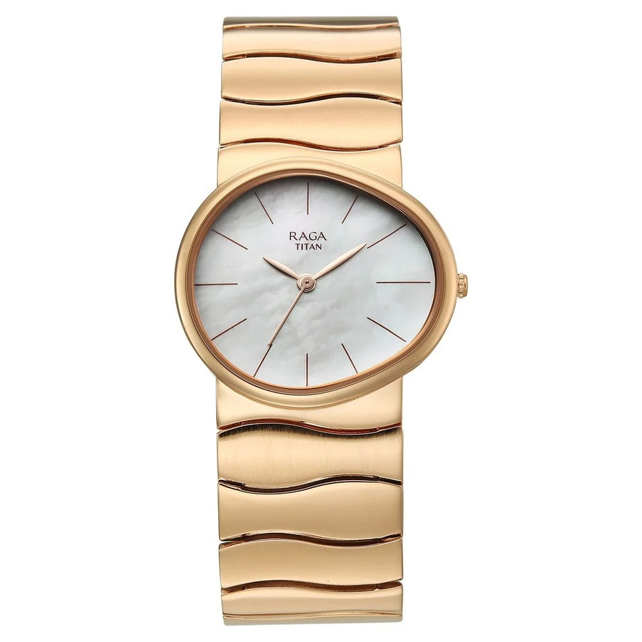 Titan 95389WM01 Raga Sierra Women 3 Hands Quartz Watch 33.50mm
