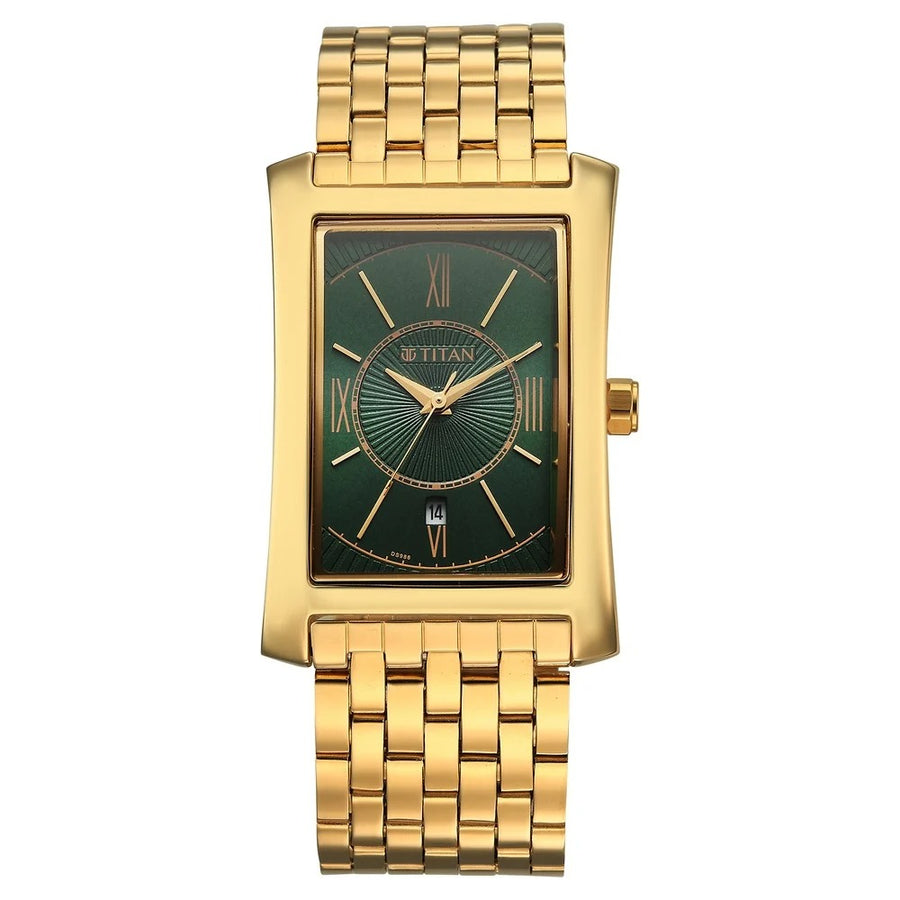 Titan 10046YM03 Regalia Allure Men 3 Hands w/ Date Quartz Watch 40mm