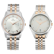 17742565KM01 Bandhan  Couple 3 Hands w/ Date Quartz Watch 40.4mm + 32.4mm