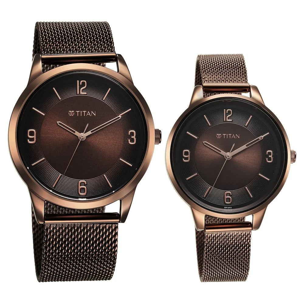 18062648QM01 Bandhan Couple 3 Hands Quartz Watch 24mm