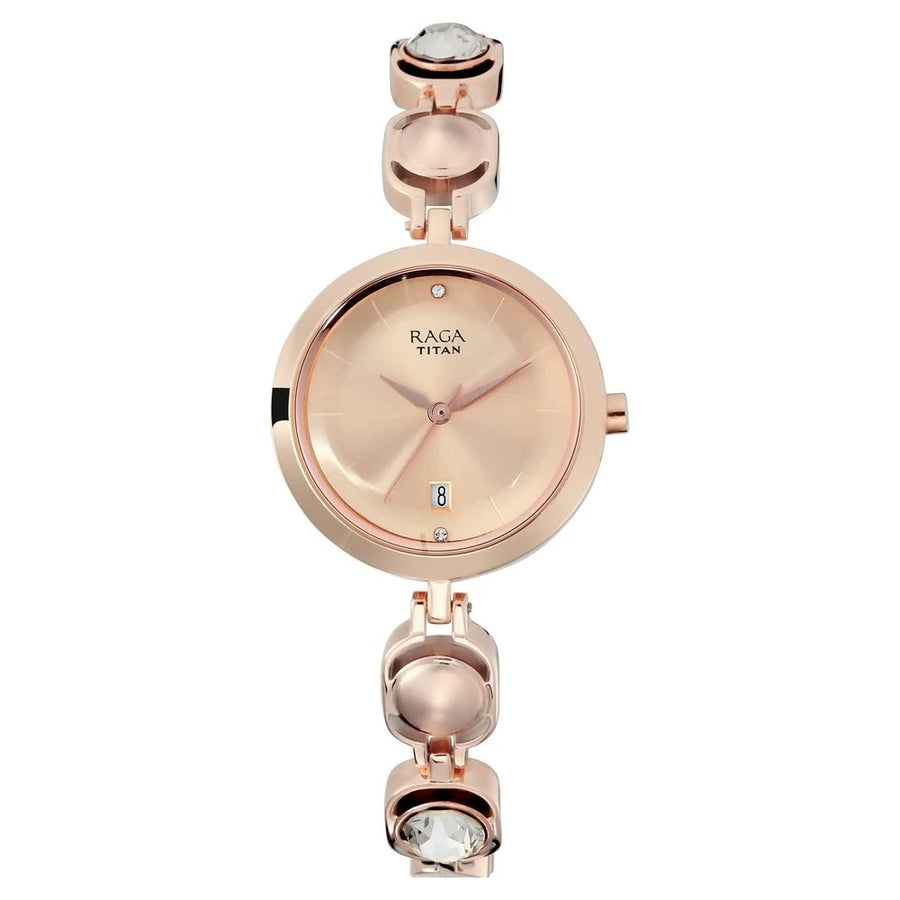 Titan 2606WM02 Raga Viva Women 3 Hands w/ Date Quartz Watch 28mm
