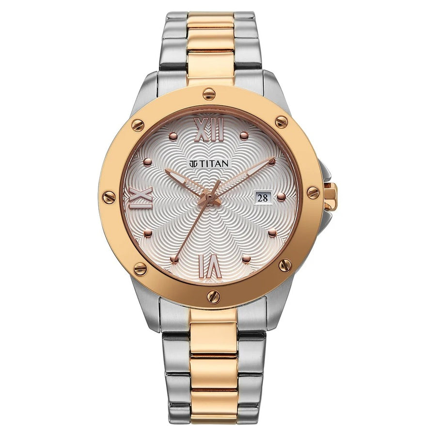 Titan 95334KM01 Glamour Women 3 Hands w/ Date Quartz Watch 38mm