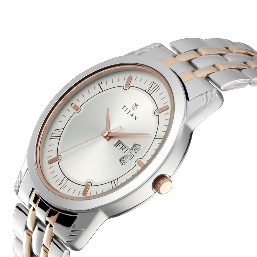 17742565KM01 Bandhan  Couple 3 Hands w/ Date Quartz Watch 40.4mm + 32.4mm