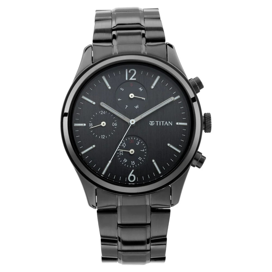 Titan 1805NM02 Workwear Men Multifunction Quartz Watch 42mm