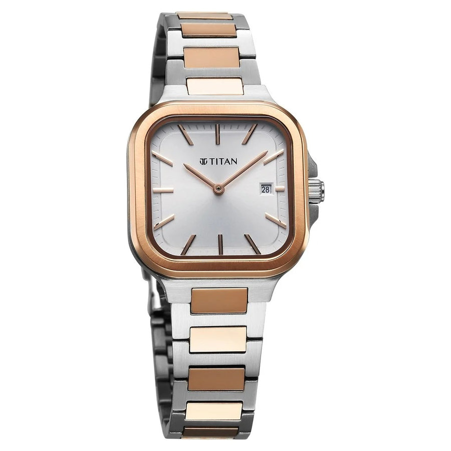 95291KM01 Slim Square Women 2 Hands w/ Date Quartz Watch 30.8mm