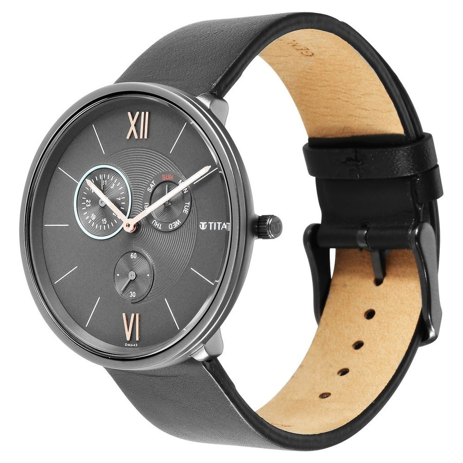 Titan 1877QL01 Slim Men Multifunction Quartz Watch 41.60mm